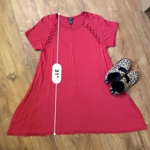 Burnt Red little dress for any occasion. M/L fun